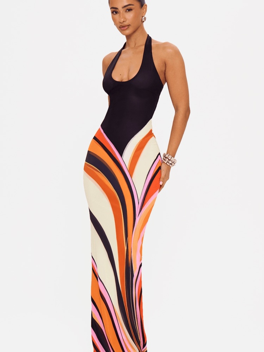 Isola Swirl Maxi Dress